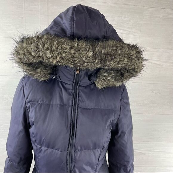 Anne Klein Down Faux Fur Hooded Puffer Coat - Picture 2 of 12
